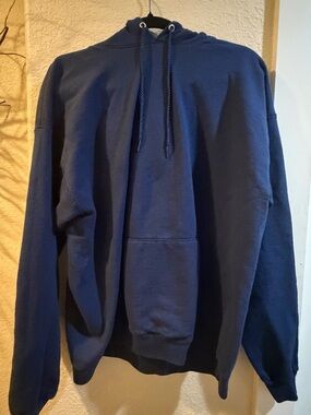 Men's Navy Pullover Hoodie - Comfortable Everyday Wear